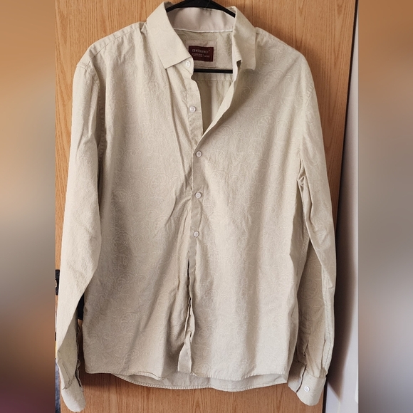 Consequences,Mens, Button Down Shirt, Size Large , Birchwood, City Paisley - Picture 1 of 6